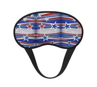 Patriotic Stars Strips Pattern Elastic Band Eye Mask for Sleeping, Blackout Sleep Mask Block Light, Comfortable Travel Nap