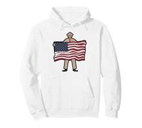 Patriotic State Trooper Silhouette Design Pullover Hoodie