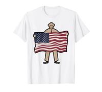 Patriotic State Trooper Silhouette Design T-Shirt