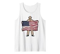 Patriotic State Trooper Silhouette Design Tank Top