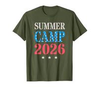 Patriotic Summer Camp 2026 Host Camping Crew Staff Counselor T-Shirt