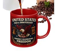 Patriotic Theme | Patriotic Souvenir Cup 250th Anniversary | 1776-2026 Ceramic Cups For Coffee And Cold Drinks | For History Enthusiasts, Dad, Mother, Grandparents
