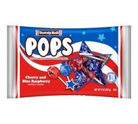 Patriotic Tootsie Roll Pops (15 Pieces) Cherry, Strawberry, Vanilla and Blue Raspberry-flavored - For 4th of July USA