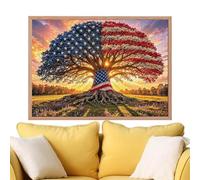 Patriotic Tree Puzzle Landscape Patriotic Decoration