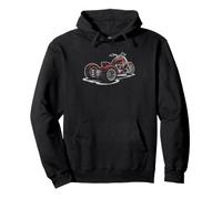 Patriotic Trike Motorcycle American Flag Three Wheel Biker Pullover Hoodie