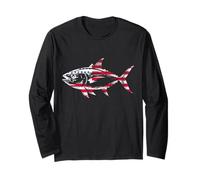 Patriotic Tuna Fish American Flag Tuna Fishing Long Sleeve T-Shirt