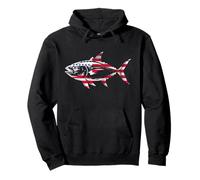 Patriotic Tuna Fish American Flag Tuna Fishing Pullover Hoodie