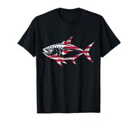 Patriotic Tuna Fish American Flag Tuna Fishing T-Shirt