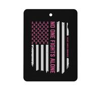 Patriotic U.S.A Flag Breast Cancer Awareness Car Air Freshener Automotive Aromatherapy Tablets Hanging Scented Cards Rearview Mirror Square