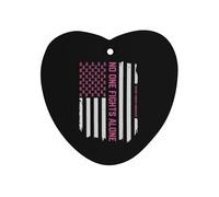 Patriotic U.S.A Flag Breast Cancer Awareness Car Air Freshener Automotive Aromatherapy Tablets Hanging Scented Cards Rearview Mirror Love form