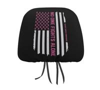 Patriotic U.S.A Flag Breast Cancer Awareness Funny Car Headrest Covers Elastic Printed Seat Head Rest Protector Universal Automotive Accessories