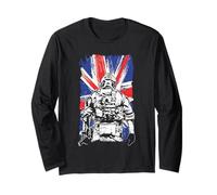 Patriotic UK Soldier Military Flag British Veteran Long Sleeve T-Shirt