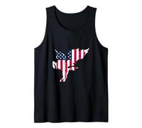 Patriotic Unicorn Pegasus with Wings American Flag Tank Top