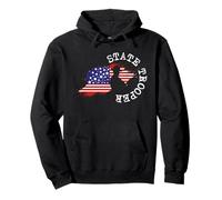 Patriotic US American Flag - USA Pullover Hoodie