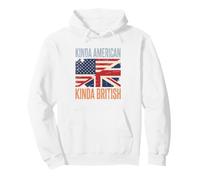 Patriotic US England Flags Kinda American Kinda British Pullover Hoodie