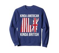 Patriotic US England Flags Kinda American Kinda British Sweatshirt