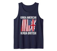 Patriotic US England Flags Kinda American Kinda British Tank Top