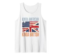 Patriotic US England Flags Kinda American Kinda British Tank Top