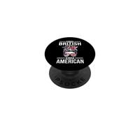 Patriotic US England Girl Kinda American Kinda British PopSockets Adhesive PopGrip