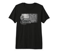 Patriotic US Flag CB Radio Trucker Premium T-Shirt