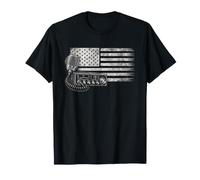 Patriotic US Flag CB Radio Trucker T-Shirt