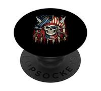 Patriotic US Flag Pirate - Buccaneer Freebooter PopSockets Adhesive PopGrip