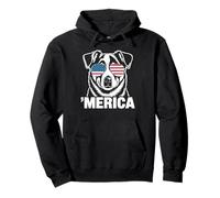 Patriotic USA American Flag 4th of July Lancashire Heeler Pullover Hoodie