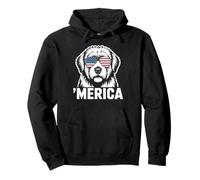 Patriotic USA American Flag 4th of July Maremma Sheepdog Pullover Hoodie