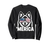 Patriotic USA American Flag 4th of July Schipperke Sweatshirt