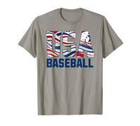Patriotic USA American Flag Baseball players T-Shirt