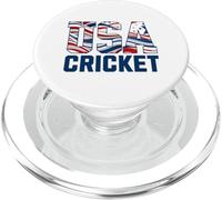 Patriotic USA American Flag, Cricket Sports Fan PopSockets PopGrip for MagSafe