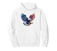 Patriotic USA American Flag Eagle Fourth of July Pullover Hoodie