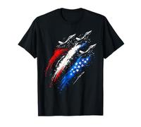 Patriotic USA American Flag Jets Memorial Day T-Shirt