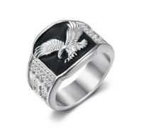 Patriotic USA Biker/Western Jewellery,Veteran/Dad Gift,Freedom Symbol(Silver,U)