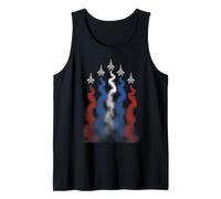 Patriotic USA Flag Fighter F-22 Raptor Jets Boys 4th of July Tank Top
