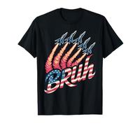 Patriotic USA Flag Fighter Jets 4th of July Bruh Boys Teen T-Shirt