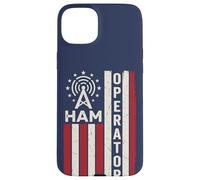 Patriotic USA Flag Ham Radio Amateur Radio Operator Case for iPhone 15 Plus