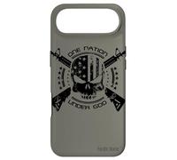 Patriotic USA Flag Skull One Nation Under God Black Military Case for iPhone Air