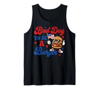 Patriotic USA Grilling Bad Day to Be A Burger 4th July BBQ Tank Top