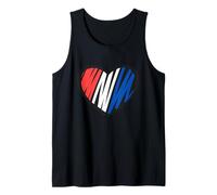 Patriotic USA Heart Red White Blue American Pride T-Shirt Tank Top