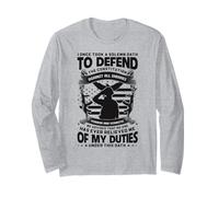 Patriotic Veteran American Oath Defend The Constitution Long Sleeve T-Shirt