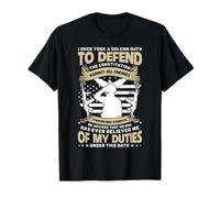 Patriotic Veteran American Oath Defend The Constitution T-Shirt