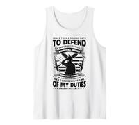 Patriotic Veteran American Oath Defend The Constitution Tank Top