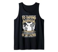Patriotic Veteran American Oath Defend The Constitution Tank Top