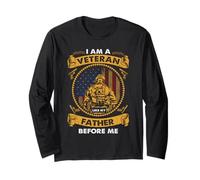 Patriotic Veteran - I Am A Veteran Like My Father Before Me Long Sleeve T-Shirt