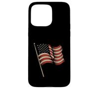 Patriotic Waving American Flag United States July 4 Freedom Case for iPhone 15 Pro Max