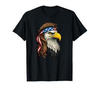 Patriotic White Head Eagle US Flag Bandana Mullet Cool Eagle T-Shirt