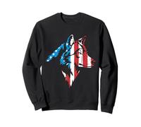 Patriotic Wolf United States American Flag Pride Freedom Sweatshirt