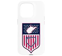 Patriotic WV Baseball Mountain State West Virginia USA Flag Case for iPhone 15 Pro