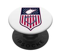 Patriotic WV Baseball Mountain State West Virginia USA Flag PopSockets Adhesive PopGrip